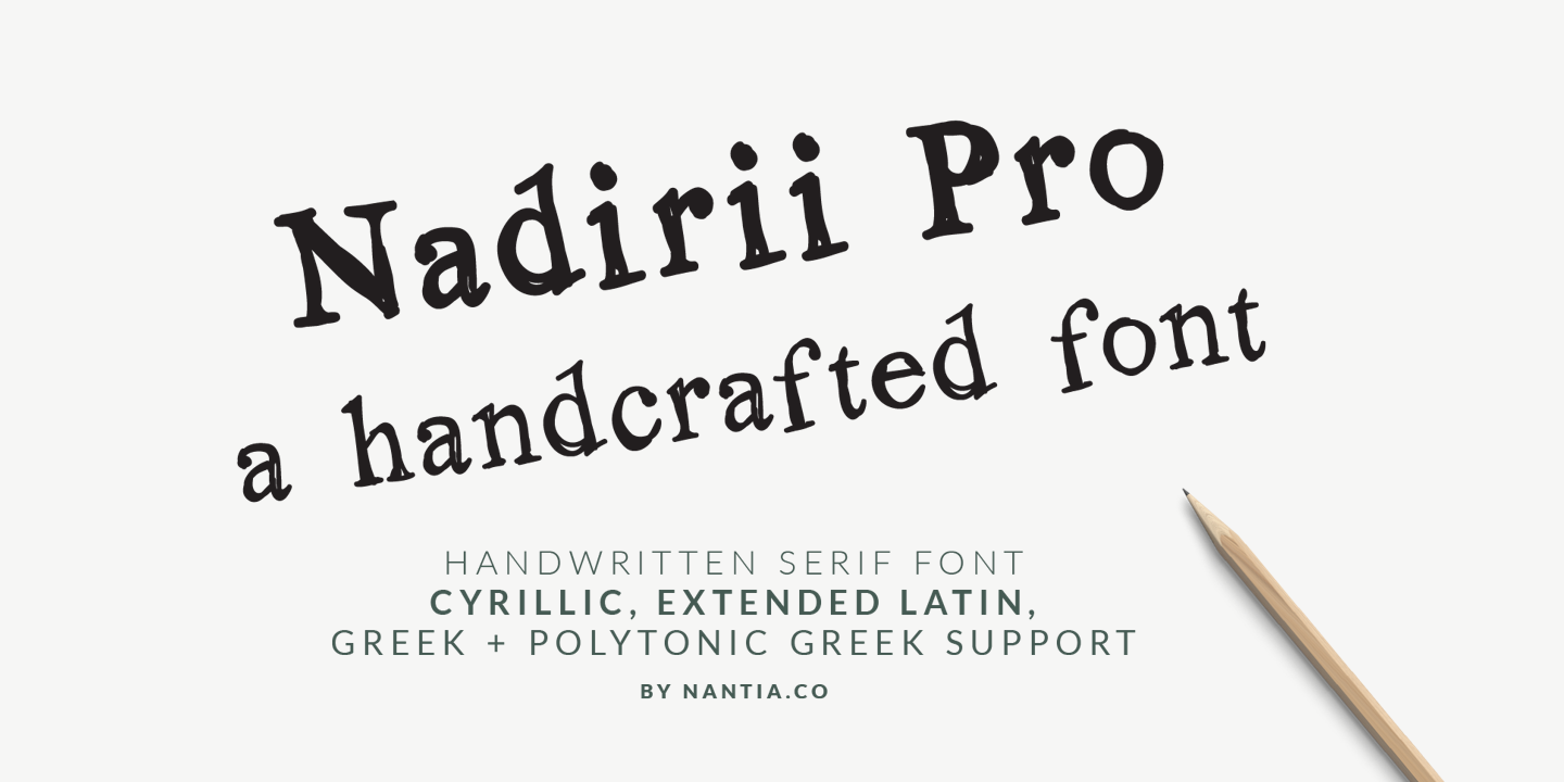Пример шрифта Nadirii Pro